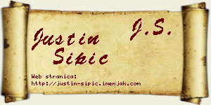 Justin Šipić vizit kartica